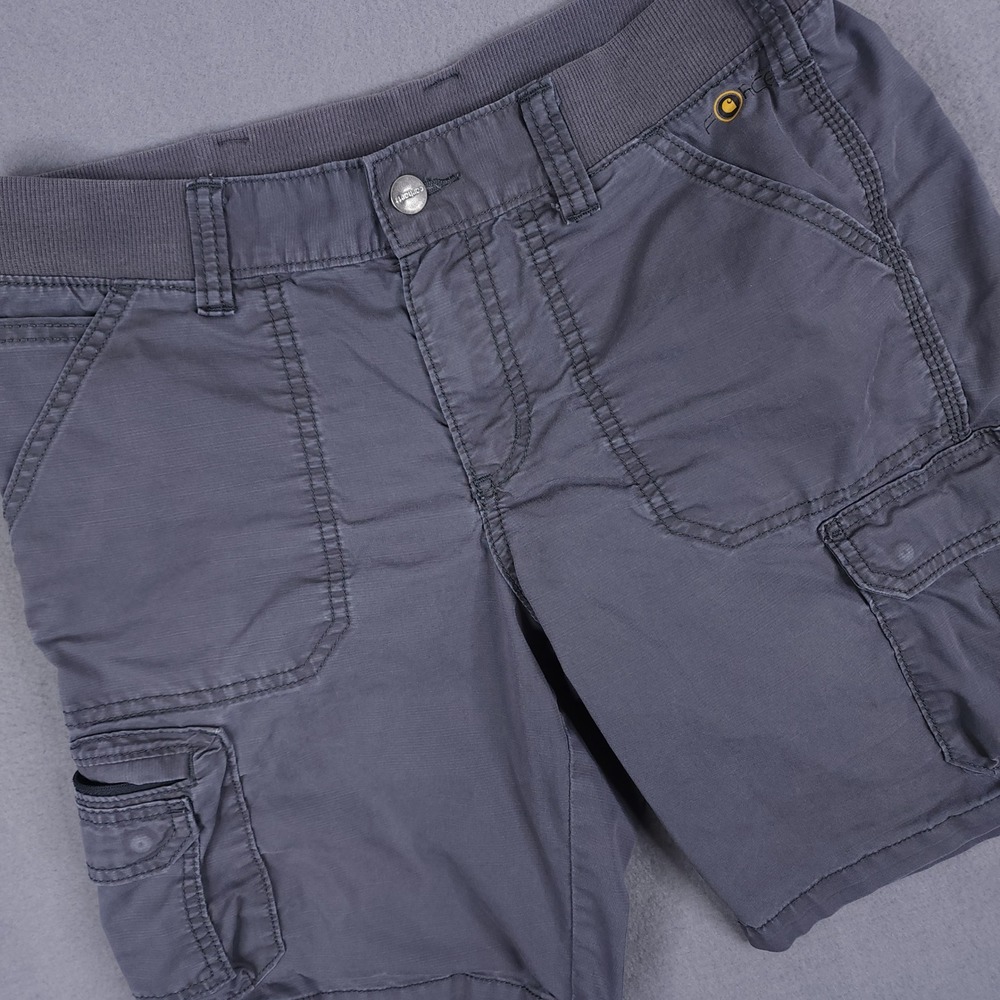 Carhartt Force Relaxed 8 Gray Cotton Blend Cargo Utility Shorts Womens